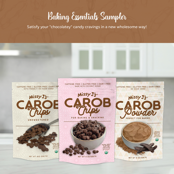 Missy J's Organic Carob Baking Essentials Sampler-3pk