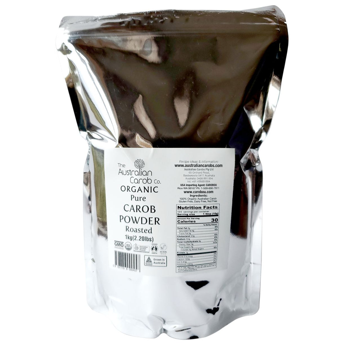 Worldwide Botanicals Organic Carob Powder - Superfood, Low Fat, Kosher