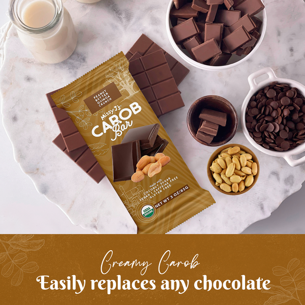 Missy J's Organic Carob Peanut Butter Quinoa Crunch Candy Bar-2, 6, 12pk