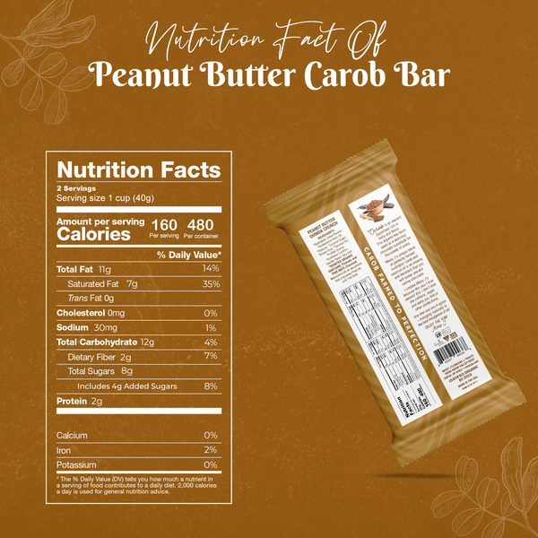 Missy J's Organic Carob Peanut Butter Quinoa Crunch Candy Bar-2, 6, 12pk