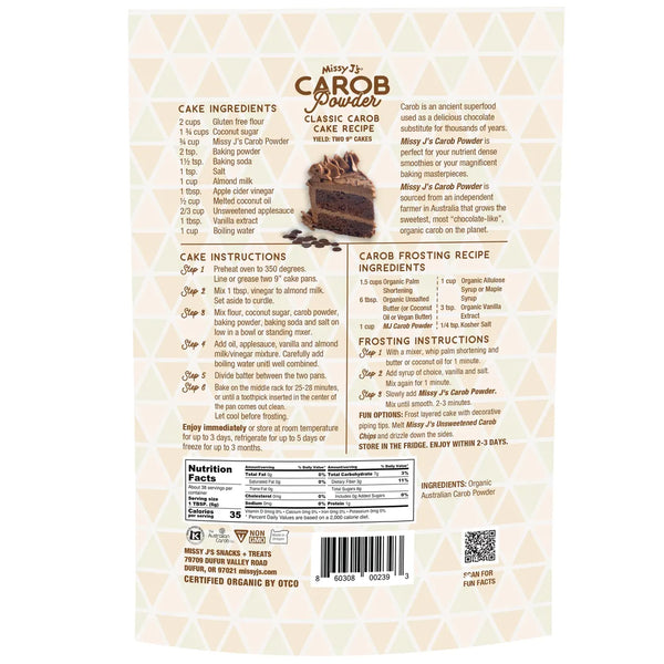 Missy J’s Organic Roasted Carob Powder