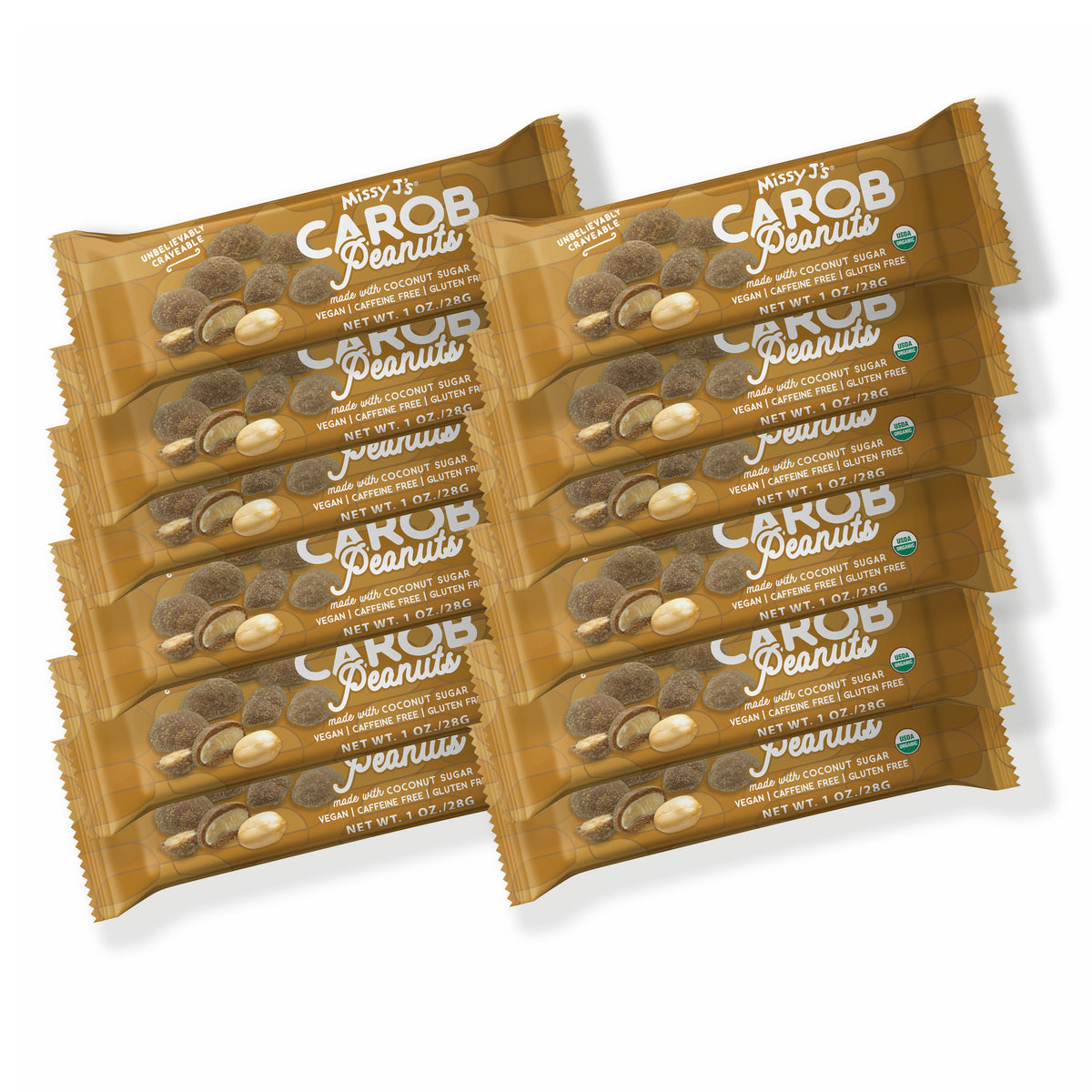 Organic Carob Covered Peanuts 1 oz. | Missy J's