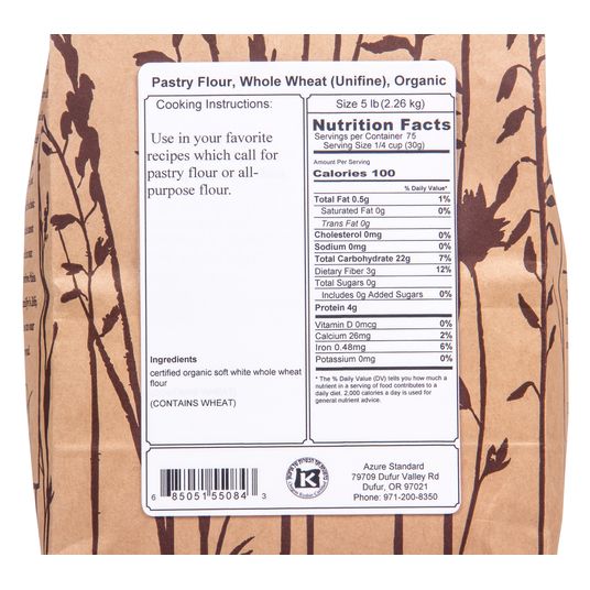 Azure Market Organics Pastry Flour back