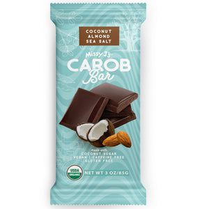 Missy J's Carob Coconut, Almond & Sea Salt Candy Bar - 12pk Caddy (Wholesale)