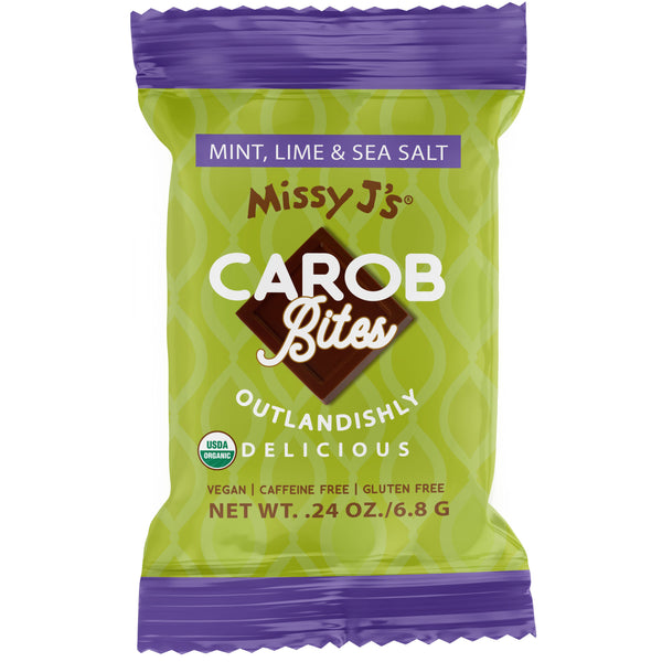 Missy J's Organic Carob Mint, Lime, Sea Salt Mini bites-15 Count