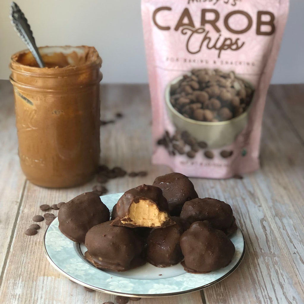 PEANUT BUTTER CAROB FAT BOMBS