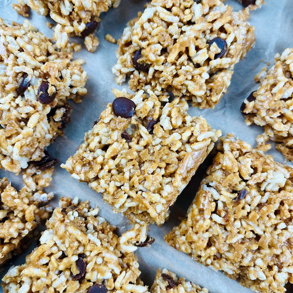 Healthier Crispy Rice Treats with Honey & Nut Butter