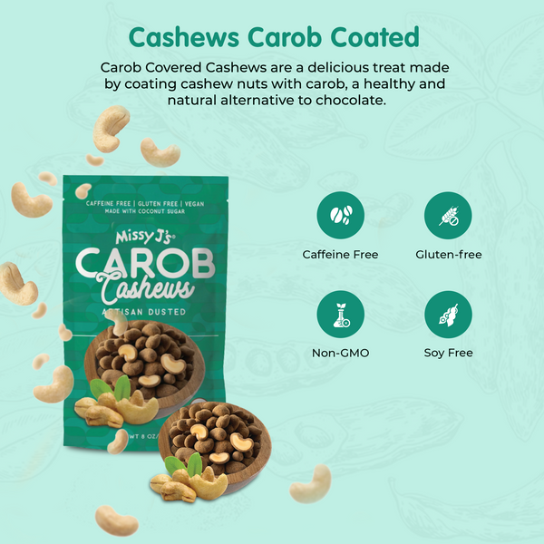Missy J's Organic Carob Covered Cashews 8oz.