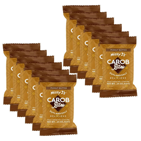 Missy J's Organic Carob Peanut Butter Mini Bites - 15pk