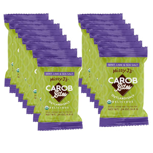 Missy J's Organic Carob Mint, Lime, Sea Salt Mini bites-15 Count