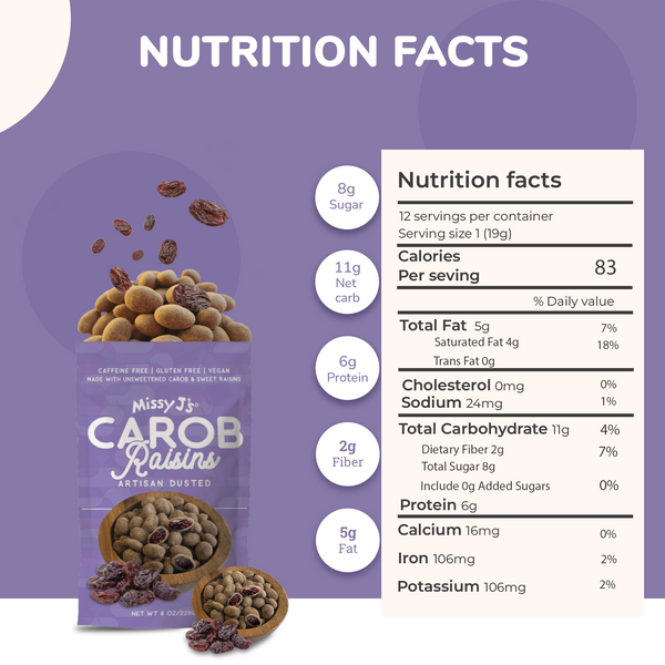 Missy J's Organic Carob Covered Raisins 8oz.