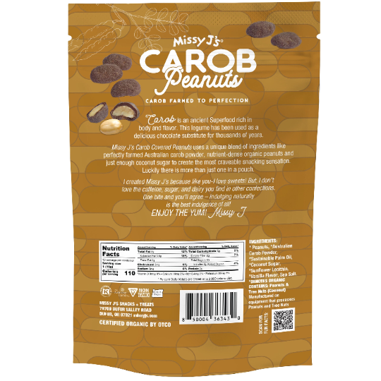 Missy J's Organic Carob Covered Peanuts 8oz.