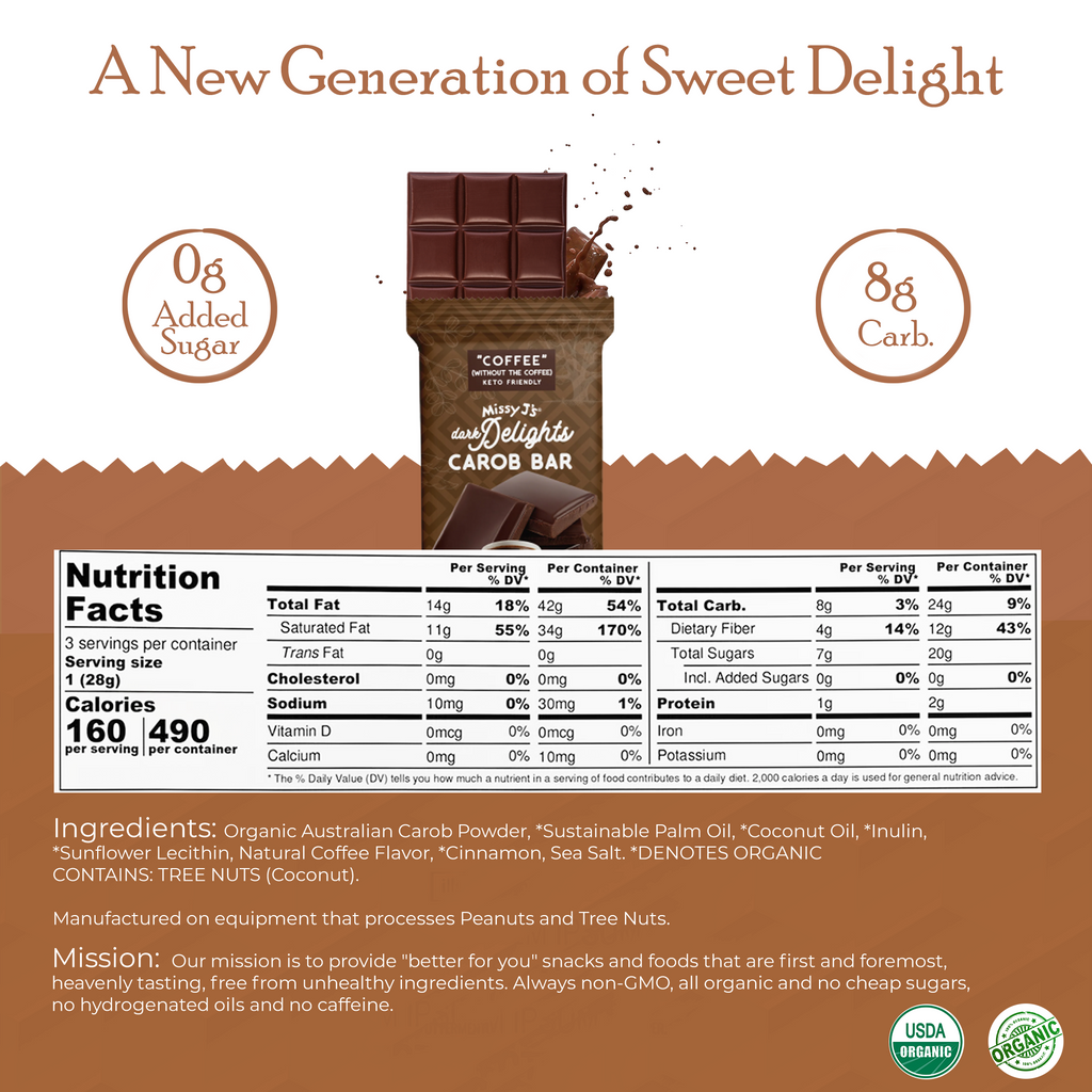 Dark Delights Unsweetened Coffee Candy Bar Dark Delights Unsweetened Coffee Candy Bar