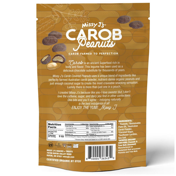 Missy J's Organic Carob Covered Peanuts 8oz.