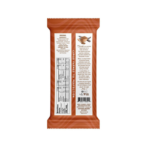 Missy J’s Organic Carob Original Candy Bar - 2, 6, 12pk