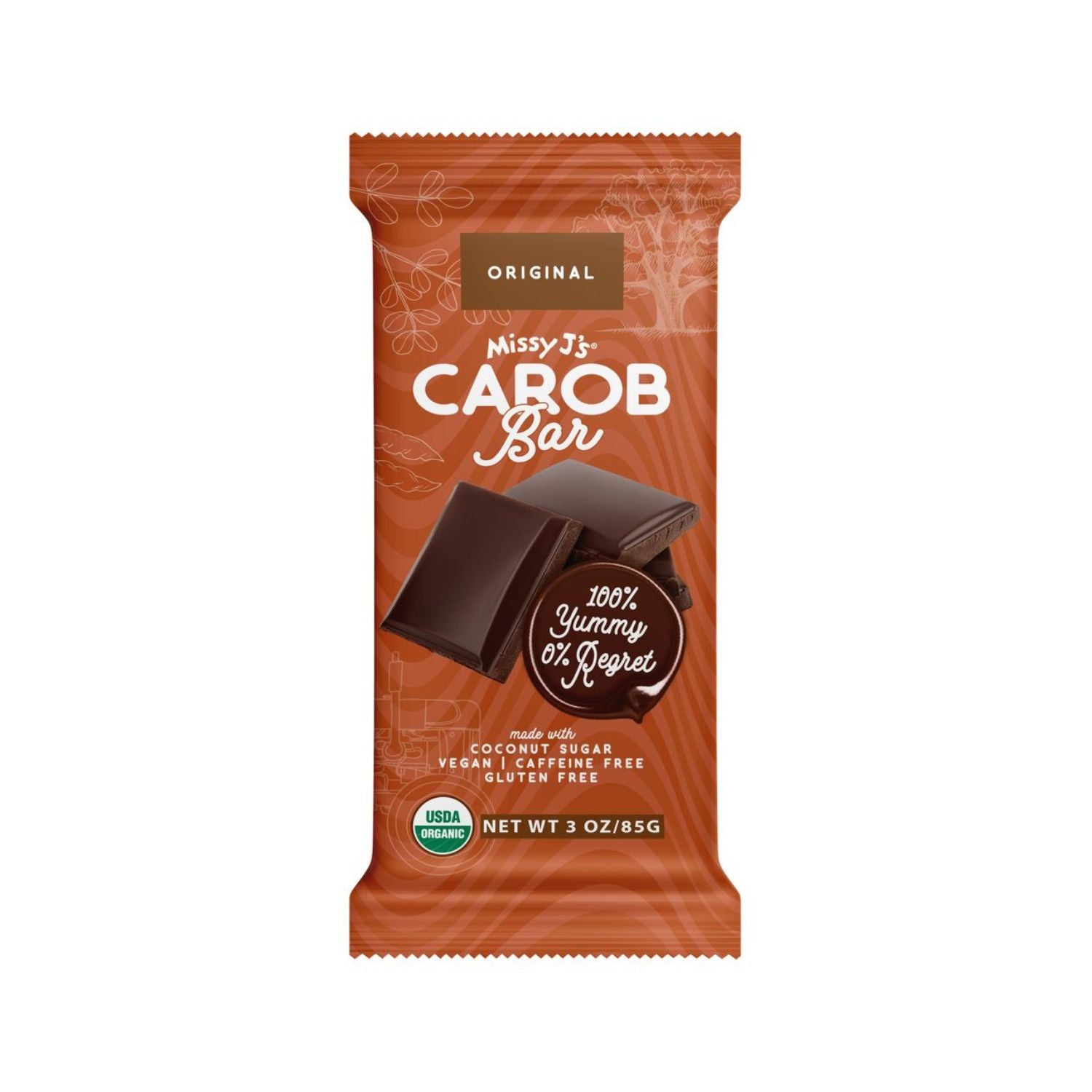 Missy J’s Organic Carob Original Candy Bar - 2, 6, 12pk