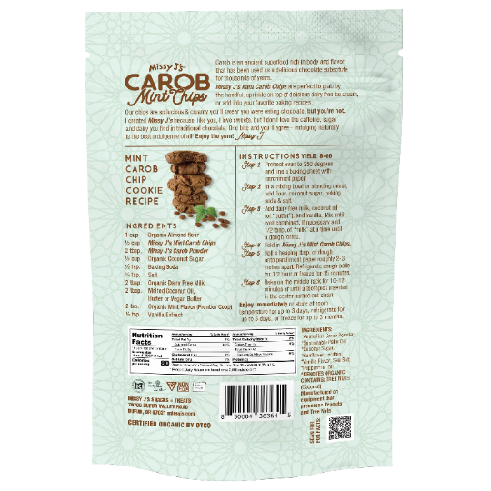 Missy J’s Organic Mint Carob Chips 8 oz.