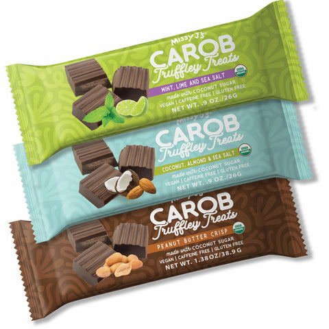 Missy J's Organic Carob Truffley Treats Sampler Pack-3 Flavors-3 or 12pk