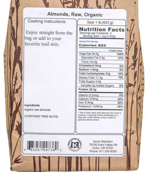 Azure Market Organics Raw Almonds