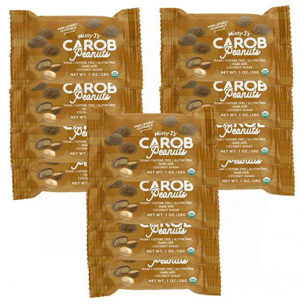 Missy J's Organic Carob Covered Peanuts 12pk Caddy (Wholesale)