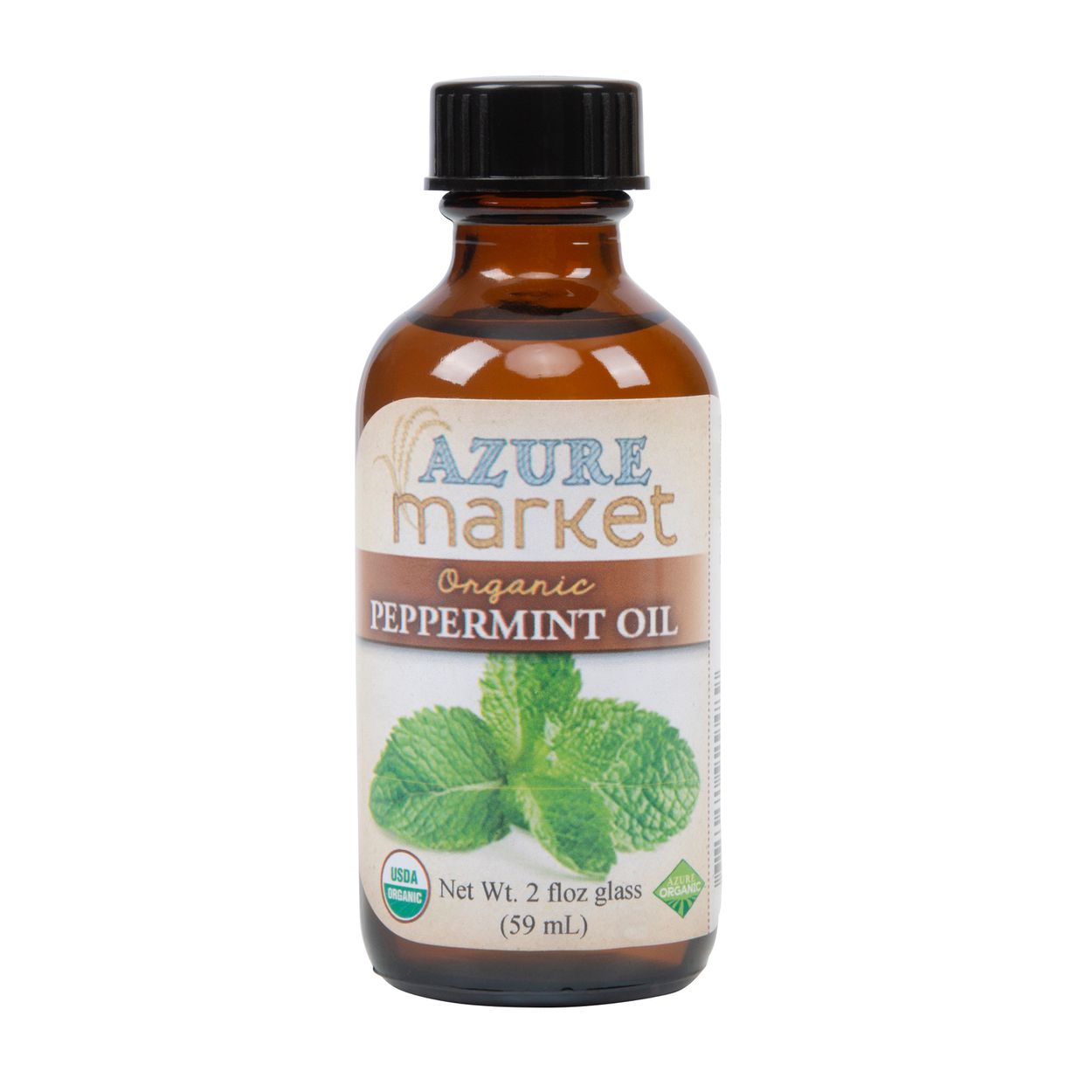 Azure Market Organics Peppermint Oil, Organic,  2 oz.