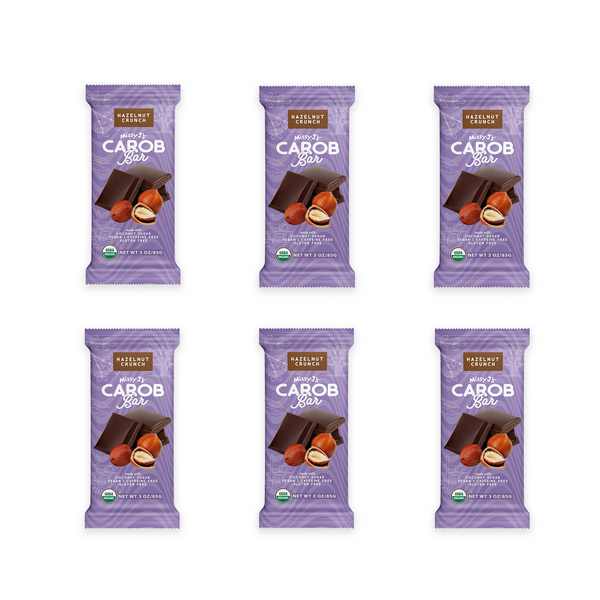 Missy J's Organic Carob Hazelnut Candy Bar-2, 6, 12pk