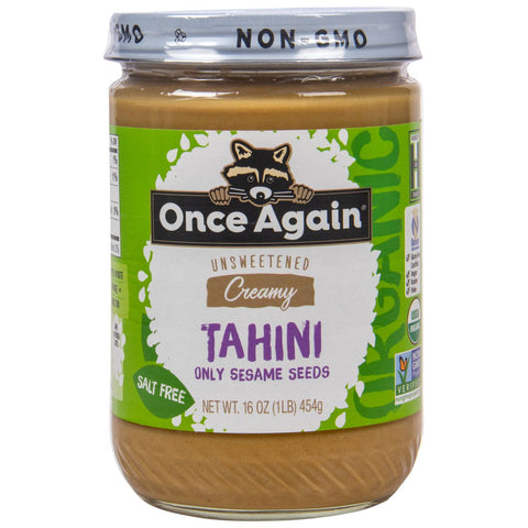 Once Again Nut Butter, Inc. Tahini Butter, Unsweetened, Salt Free, Organic