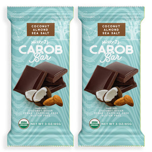 Missy J's Organic Carob Coconut, Almond, Sea Salt Candy Bar - 2, 6 or 12 pk