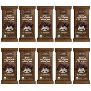 Missy J's Carob Dark Delights Unsweetened Coffee Candy Bar-12 pk Caddy (Wholesale)
