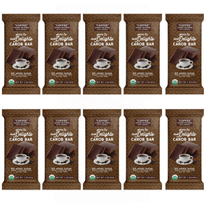 Missy J's Carob Dark Delights Unsweetened Coffee Candy Bar-12 pk Caddy (Wholesale)