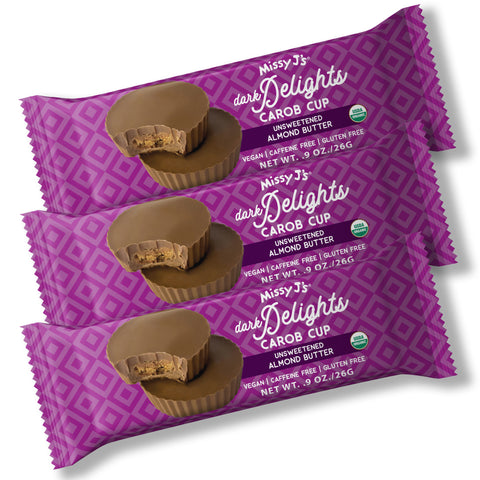 Carob Dark Delights Unsweetened Almond Cups