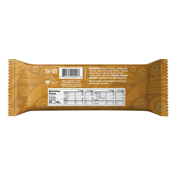 Missy J's Organic Carob Peanut Butter Cup - 3 or 12pk