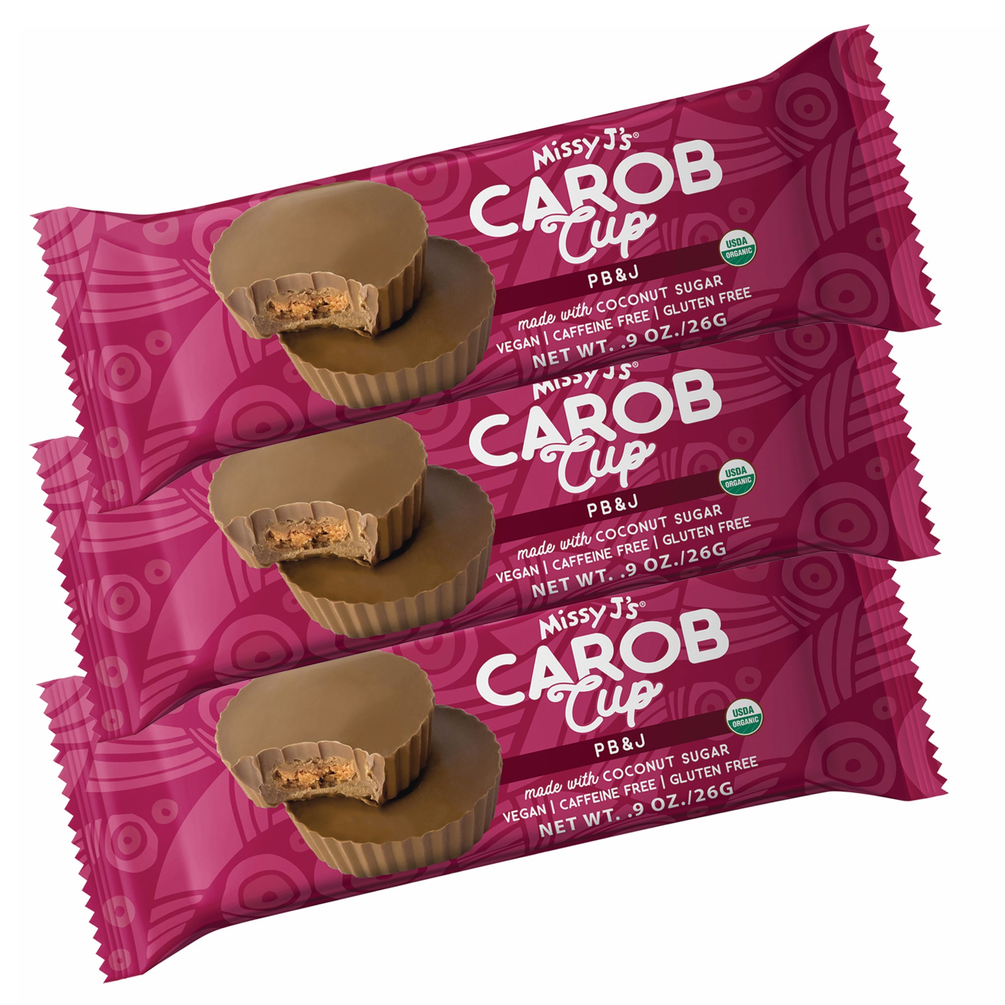 Missy J's Organic Carob PB&J Cups-3 or 12pk