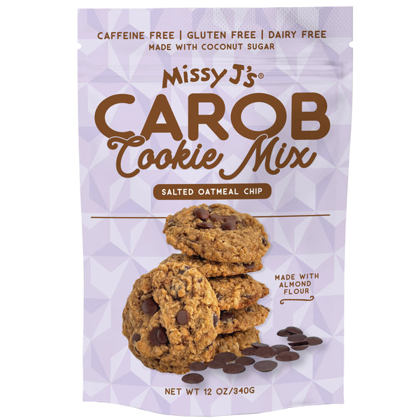 Missy J’s Organic Gluten Free Salted Oatmeal Carob Chip Cookie Mix, 12 oz