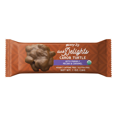 Missy J's Carob Dark Delights Keto Pecan Turtles - 3pk