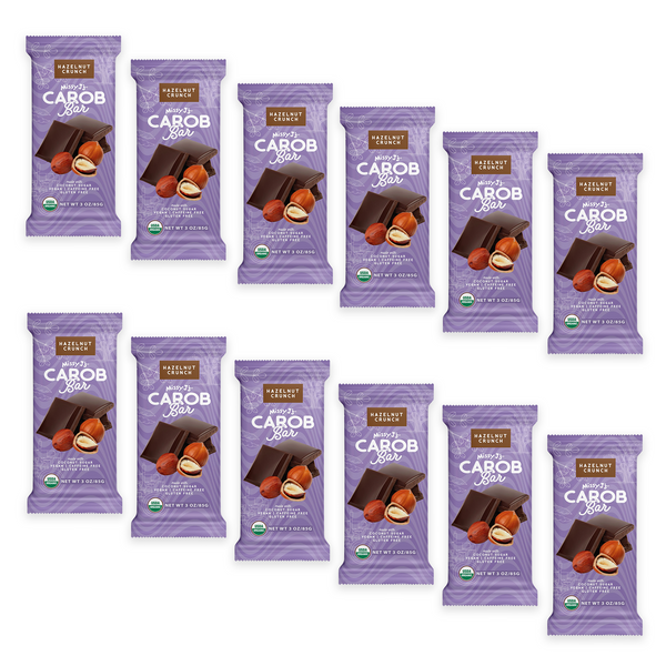 Missy J's Organic Carob Hazelnut Candy Bar-2, 6, 12pk