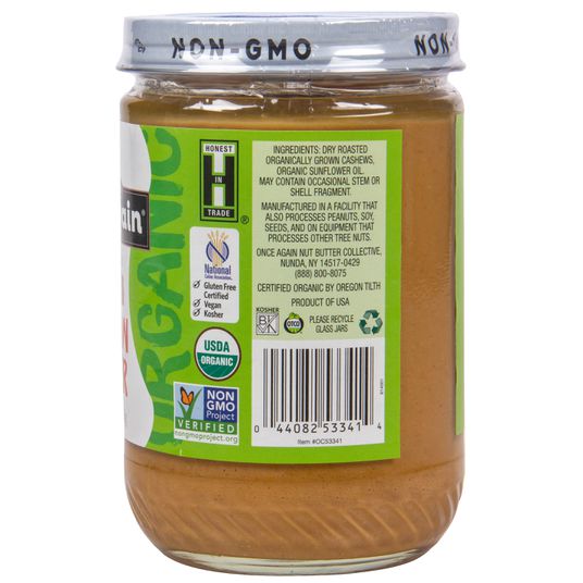 Once Again Nut Butter, Inc. Cashew Butter, Creamy, Organic