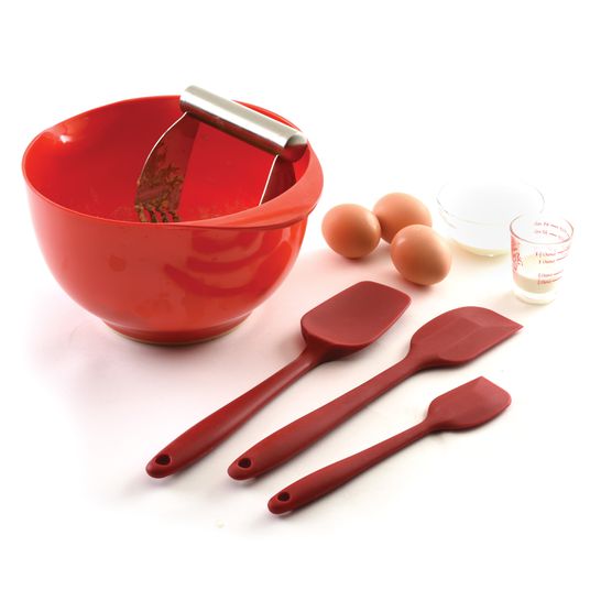 Norpro Silicone Spatula, Set of 3, Red