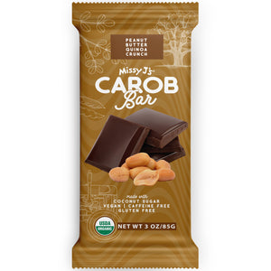 Missy J's Organic Carob Peanut Butter Quinoa Crunch Candy Bar-2, 6, 12pk