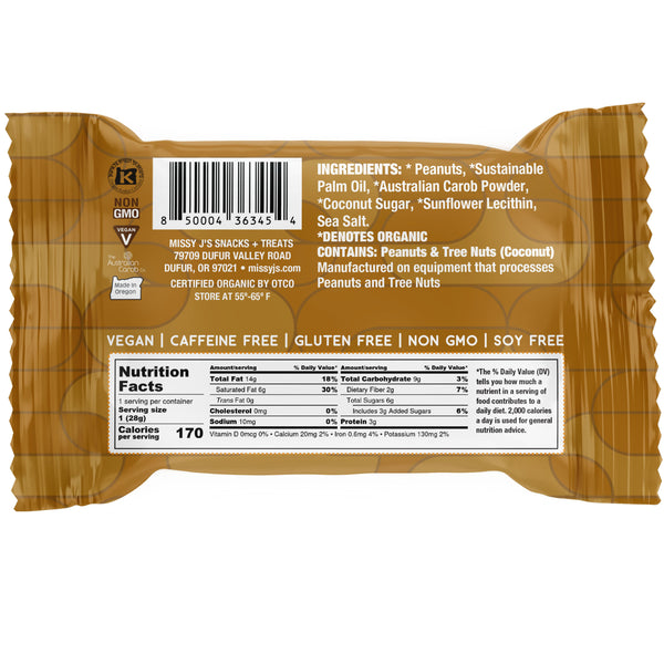 Missy J's Organic Carob Covered Peanuts 12pk Caddy (Wholesale)