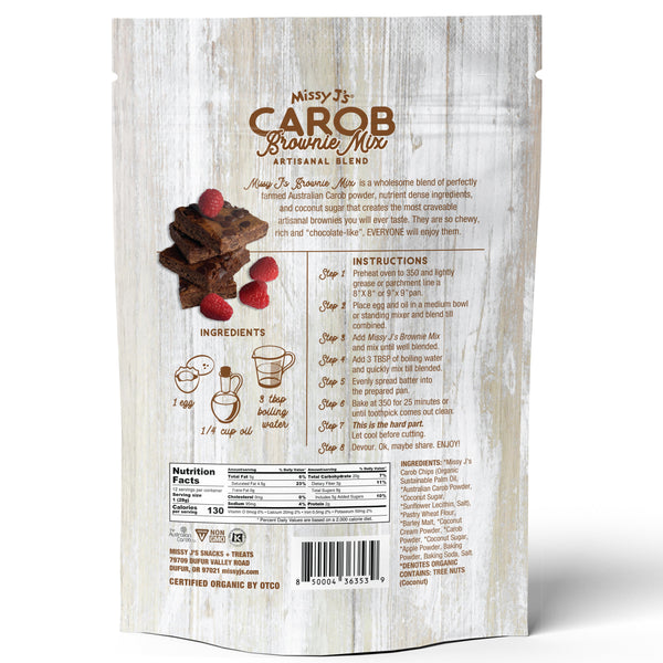 Missy J’s Organic Carob Whole Wheat Brownie Mix (Wholesale)