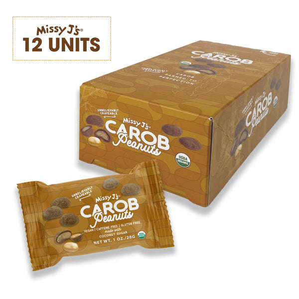 Missy J's Organic Carob Covered Peanuts 12pk Caddy (Wholesale)