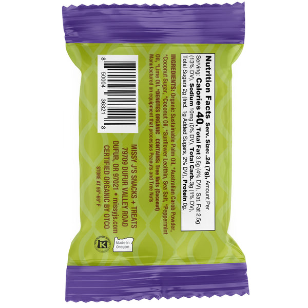 Missy J's Organic Carob Mint, Lime, Sea Salt Mini bites-15 Count